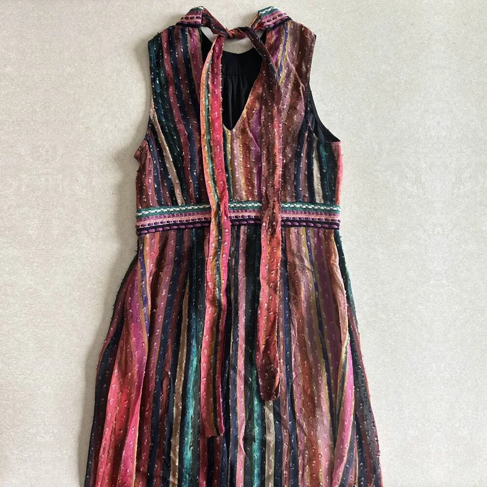 Anthropologie Blank London Halterneck Textured Maxi Dress